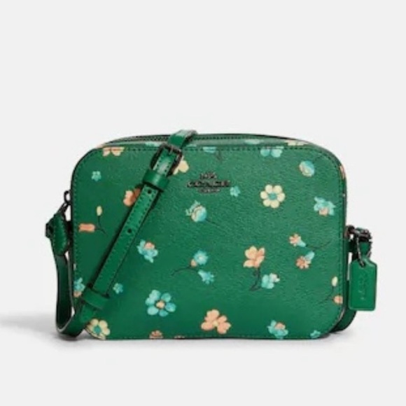 Coach Mini Camera Bag With Mystical Floral Print Green Multi - Picture 2 of 12